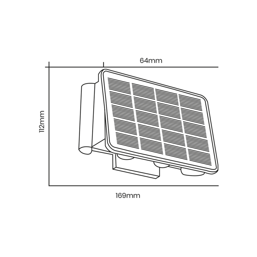 LED Solárne nástenné svietidlo ALF LED/4W/3,2V 3000K IP54 čierna