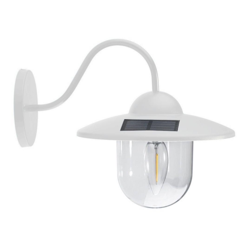 LED Solárne nástenné svietidlo LED/0,5W/1,2V 600 mAh IP44 biela