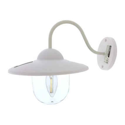 LED Solárne nástenné svietidlo LED/0,5W/1,2V 600 mAh IP44 biela