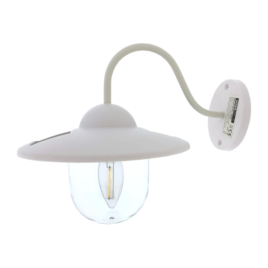 LED Solárne nástenné svietidlo LED/0,5W/1,2V 600 mAh IP44 biela