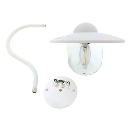LED Solárne nástenné svietidlo LED/0,5W/1,2V 600 mAh IP44 biela