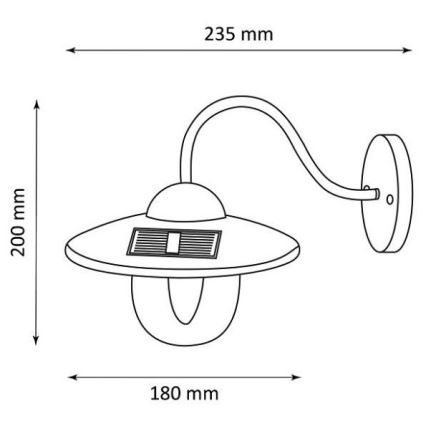 LED Solárne nástenné svietidlo LED/0,5W/1,2V 600 mAh IP44 biela