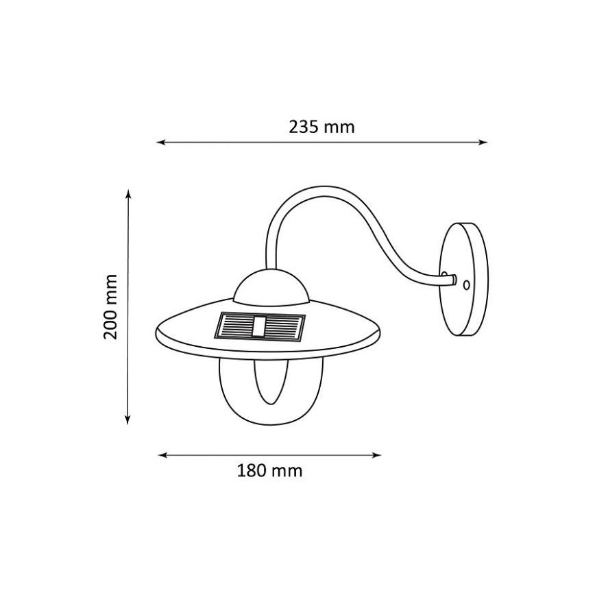 LED Solárne nástenné svietidlo LED/0,5W/1,2V 600 mAh IP44 biela