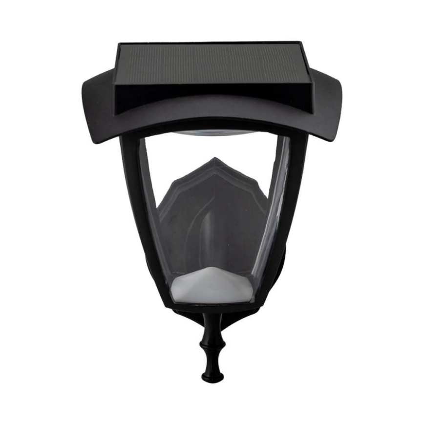 LED solárne nástenné svietidlo LED/2W/3,7V 3000/6000K IP65 2200 mAh čierna