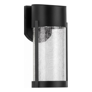 LED solárne nástenné svietidlo LED/3,7 V 300 mAh IP44 čierne