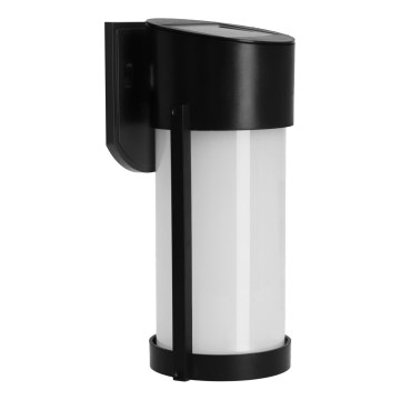 LED solárne nástenné svietidlo LED/3,7V 300 mAh IP44 čierne