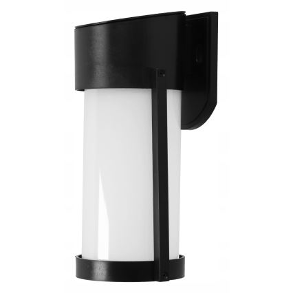 LED solárne nástenné svietidlo LED/3,7V 300 mAh IP44 čierne