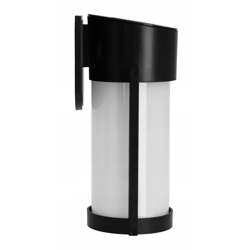 LED solárne nástenné svietidlo LED/3,7V 300 mAh IP44 čierne