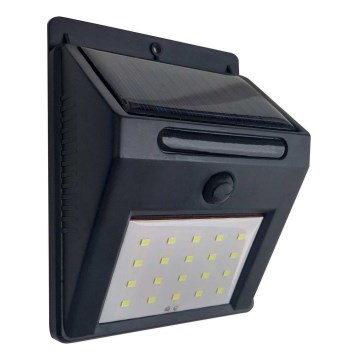 LED Solárne nástenné svietidlo LED/3W/3,7V 1200 mAh IP44