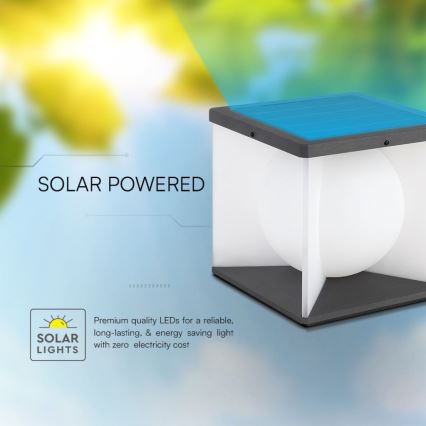 LED Stmievateľné solárna nástenné svietidlo LED/3W/3,7V IP65 3000K 2600 mAh + diaľkové ovládanie