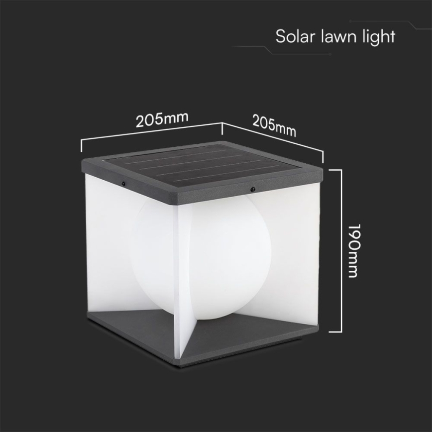 LED Stmievateľné solárna nástenné svietidlo LED/3W/3,7V IP65 3000K 2600 mAh + diaľkové ovládanie