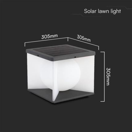 LED Solárne nástenné svietidlo LED/8W/3,7V IP65 3000K + diaľkové ovládanie