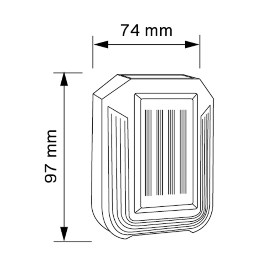 LED Solárne nástenné svietidlo LUCE LED/1,2V 400 mAh IP44