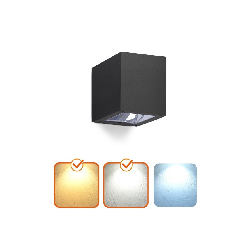 LED solárne nástenné svietidlo QUERK LED/1,2V 3000/4000K IP54 800 mAh