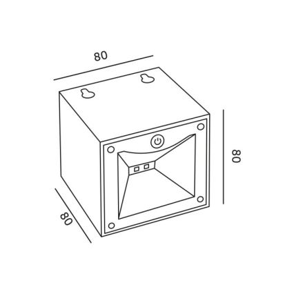 LED solárne nástenné svietidlo QUERK LED/1,2V 3000/4000K IP54 800 mAh