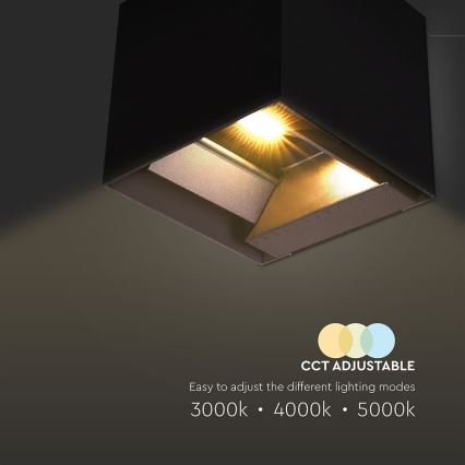 LED Solárne nástenné svietidlo so senzorom LED/9W/3,7V 3000/4000/5000K 2600 mAh IP65 čierna