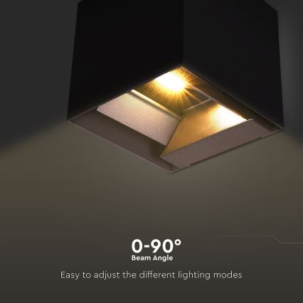 LED Solárne nástenné svietidlo so senzorom LED/9W/3,7V 3000/4000/5000K 2600 mAh IP65 čierna