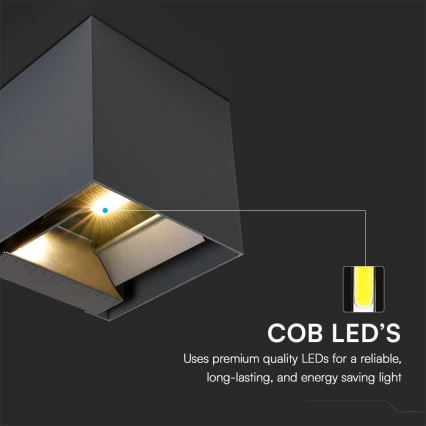LED Solárne nástenné svietidlo so senzorom LED/9W/3,7V 3000/4000/5000K 2600 mAh IP65 čierna