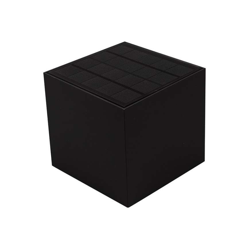 LED Solárne nástenné svietidlo so senzorom LED/9W/3,7V 3000/4000/5000K 2600 mAh IP65 čierna