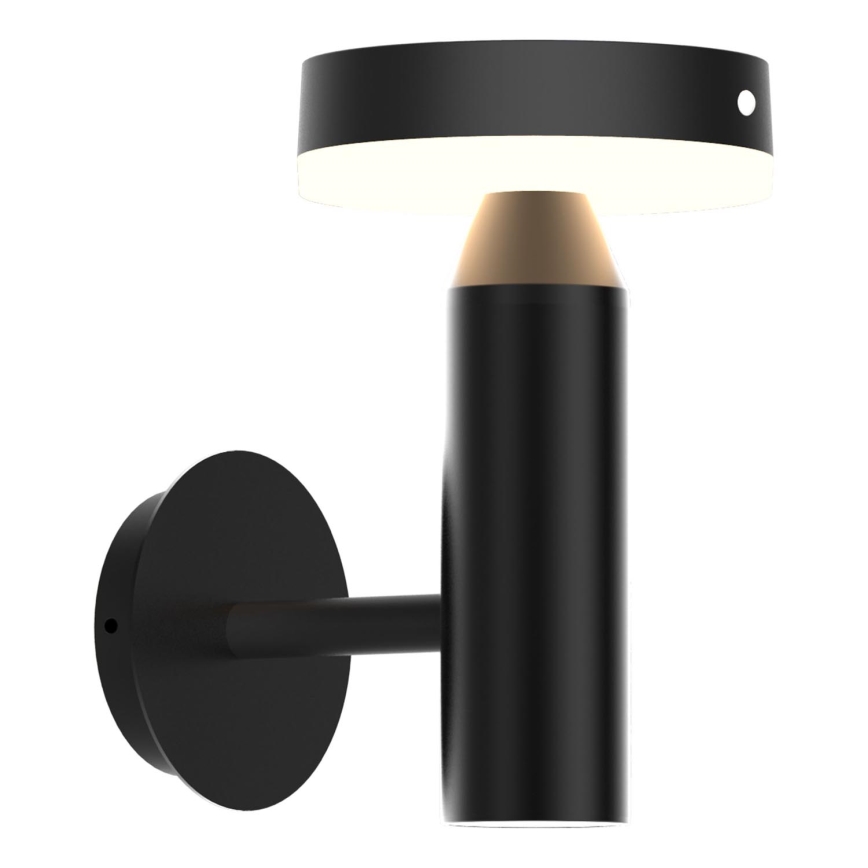 LED Solárne nástenné svietidlo so senzorom GWINEA LED/4,5W/3,7V 2000 mAh IP44 čierna