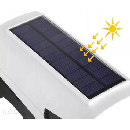LED Solárna maketa bezpečnostnej kamery so senzorom KAMERA LED/1W/3,7V 1200 mAh IP44 + diaľkové ovládanie