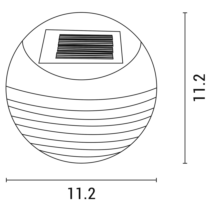 LED Solárne nástenné svietidlo so senzorom LED/0,06W/1,2V 200mAh 3000K IP44
