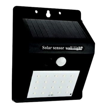 LED Solárne nástenné svietidlo so senzorom LED/0,55W/3,7V 1200mAh 6500K IP65