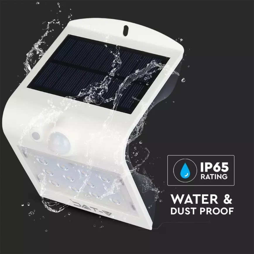 LED Solárne nástenné svietidlo so senzorom LED/1.5W/3,7V IP65 1200 mAh