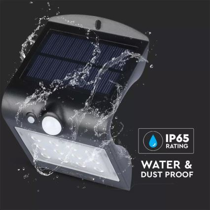 LED Solárne nástenné svietidlo so senzorom LED/1.5W/3,7V IP65 1200 mAh