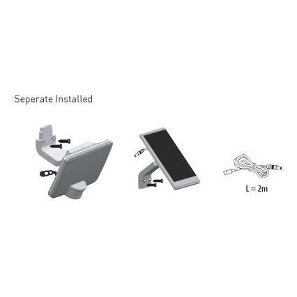LED Solárne nástenné svietidlo so senzorom LED/12W/3,7V 4000 mAh IP54