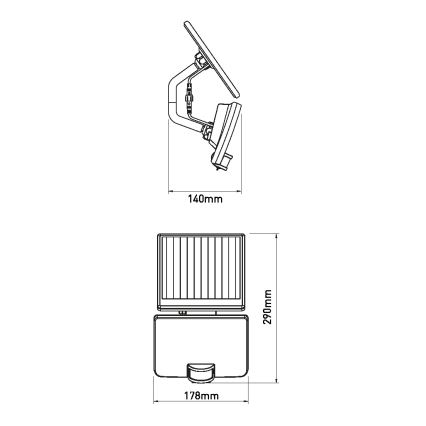 LED Solárne nástenné svietidlo so senzorom LED/12W/3,7V 4000 mAh IP54