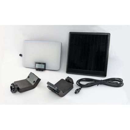 LED Solárne nástenné svietidlo so senzorom LED/12W/3,7V 4000 mAh IP54