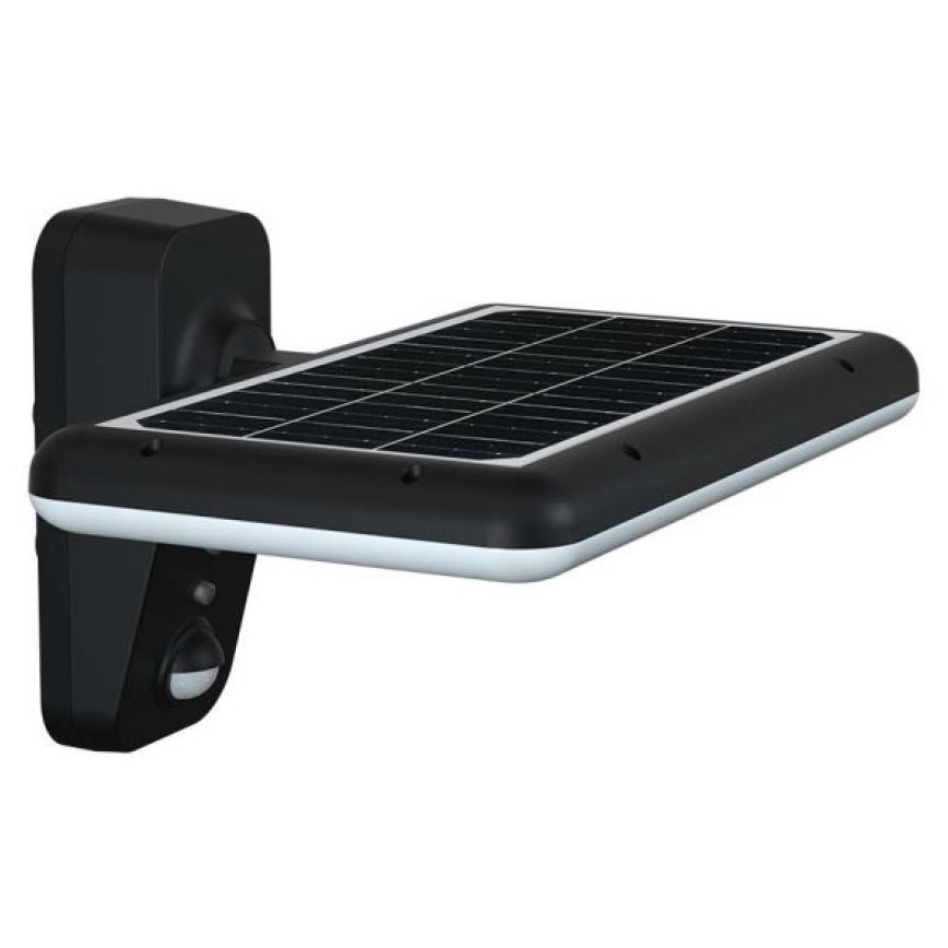 LED solárne nástenné svietidlo so senzorom LED/15W/3,2V 4000K/6000K IP65 6000 mAh čierna