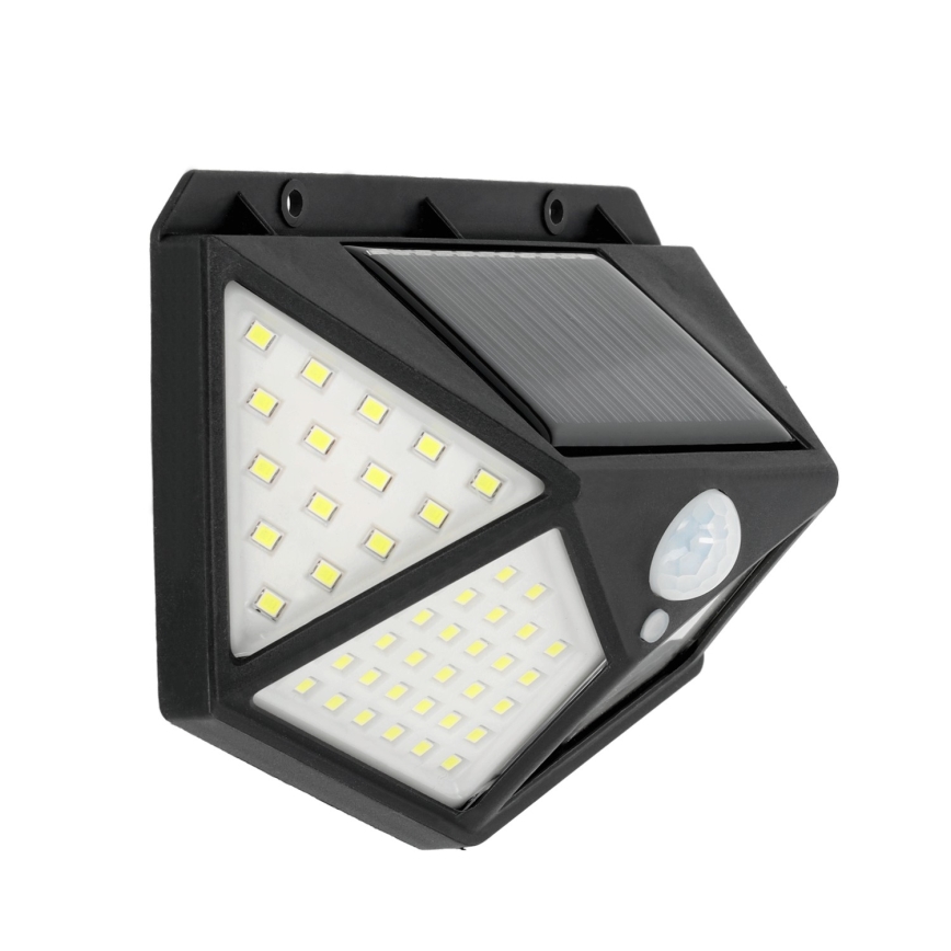LED Solárne nástenné svietidlo so senzorom LED/1W/3,7V 6500K IP44 1200 mAh