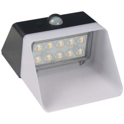 LED Solárne nástenné svietidlo so senzorom LED/2W/3,7V 4000K IP65 1200 mAh