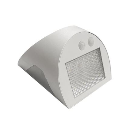 LED solárne nástenné svietidlo so senzorom LED/3W/3,7V 3000/4000K 1200 mAh IP54 biele