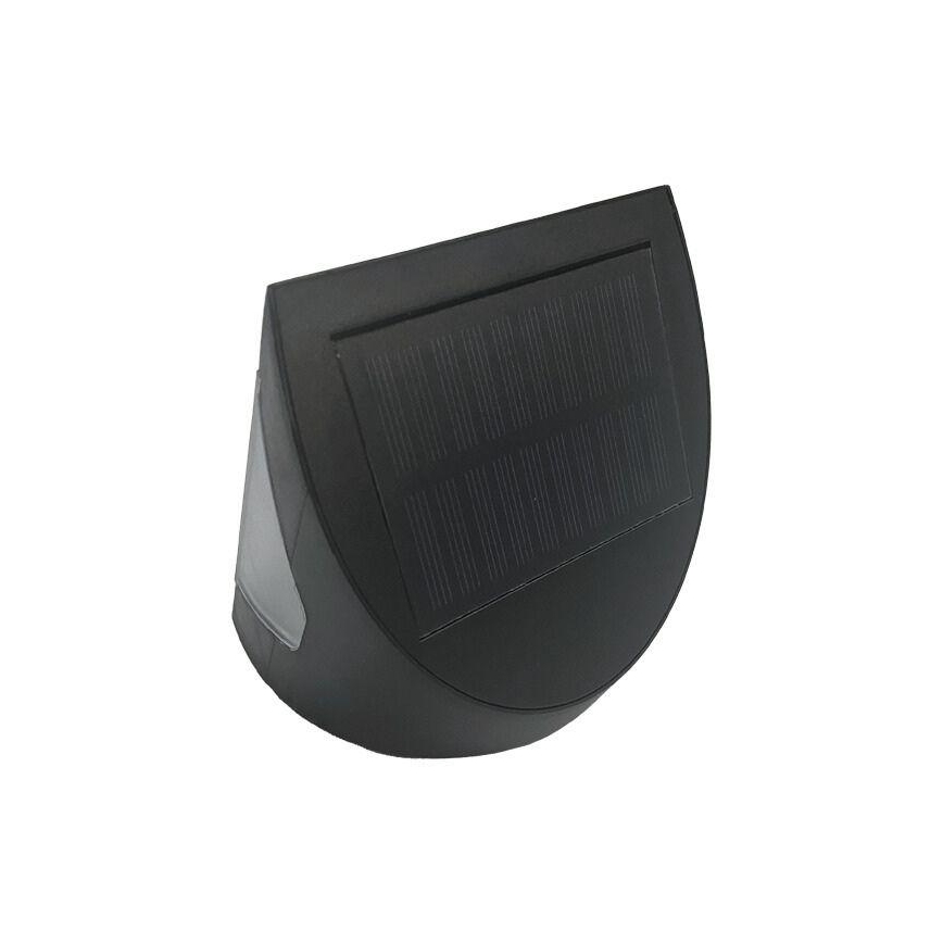 LED solárne nástenné svietidlo so senzorom LED/3W/3,7V 3000/4000K 1200 mAh IP54 čierne
