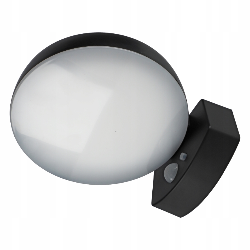 LED stmievateľné solárne nástenné svietidlo s čidlom LED/3W/3,7V 1800 mAh IP54 čierna