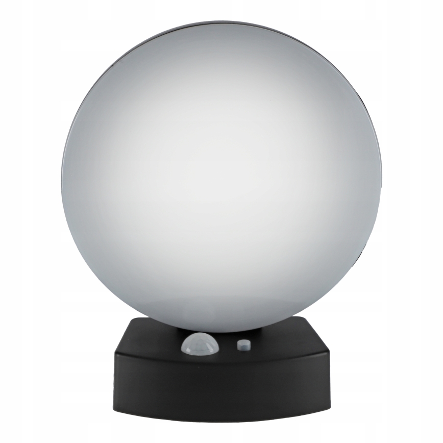 LED stmievateľné solárne nástenné svietidlo s čidlom LED/3W/3,7V 1800 mAh IP54 čierna