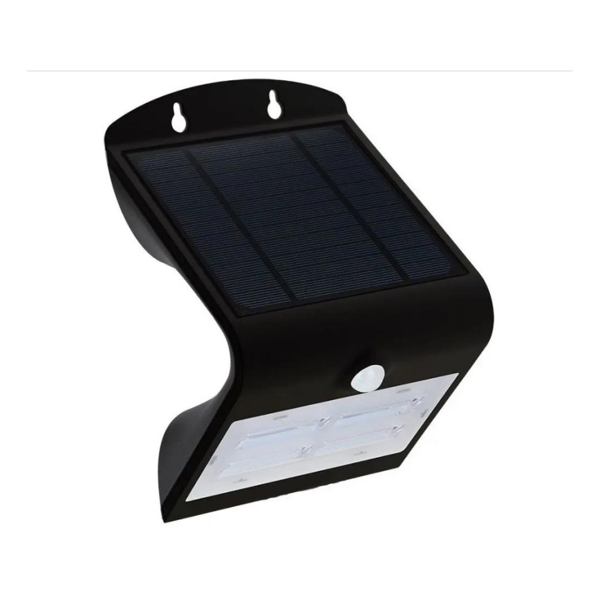 LED Solárne nástenné svietidlo so senzorom LED/3W/3,7V 3000/4000K IP65 2000 mAh čierna