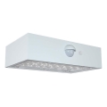 LED Solárne nástenné svietidlo so senzorom LED/3W/3,7V 3000K/4000K IP65 1200 mAh biela