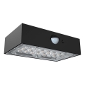 LED Solárne nástenné svietidlo so senzorom LED/3W/3,7V 3000K/4000K IP65 1200 mAh čierna