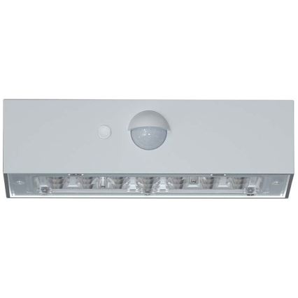 LED Solárne nástenné svietidlo so senzorom LED/3W/3,7V 3000K/4000K IP65 1200 mAh biela