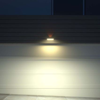 LED Solárne nástenné svietidlo so senzorom LED/3W/3,7V 3000K/4000K IP65 1200 mAh biela