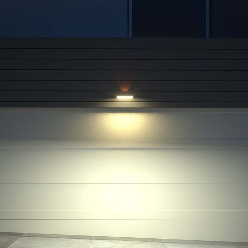 LED Solárne nástenné svietidlo so senzorom LED/3W/3,7V 3000K/4000K IP65 1200 mAh biela