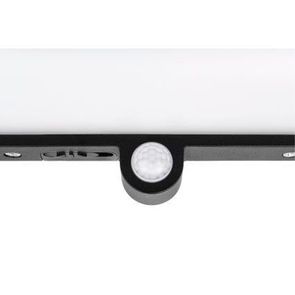 LED solárne nástenné svietidlo so snímačom pohybu a súmraku LED/3W/3,7V IP54 1500 mAh čierna