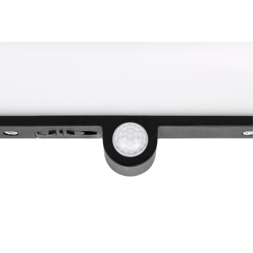 LED solárne nástenné svietidlo so snímačom pohybu a súmraku LED/3W/3,7V IP54 1500 mAh čierna