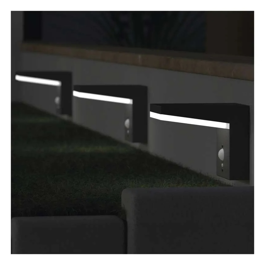 LED Solárne nástenné svietidlo so senzorom LED/4,4W/3,7V 2200 mAh IP44
