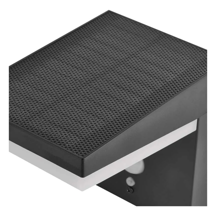 LED Solárne nástenné svietidlo so senzorom LED/4,4W/3,7V 2200 mAh IP44