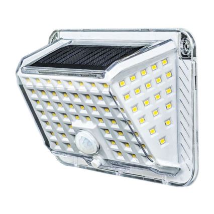 LED Solárne nástenné svietidlo so senzorom LED/5W/3,7V 1200 mAh IP44
